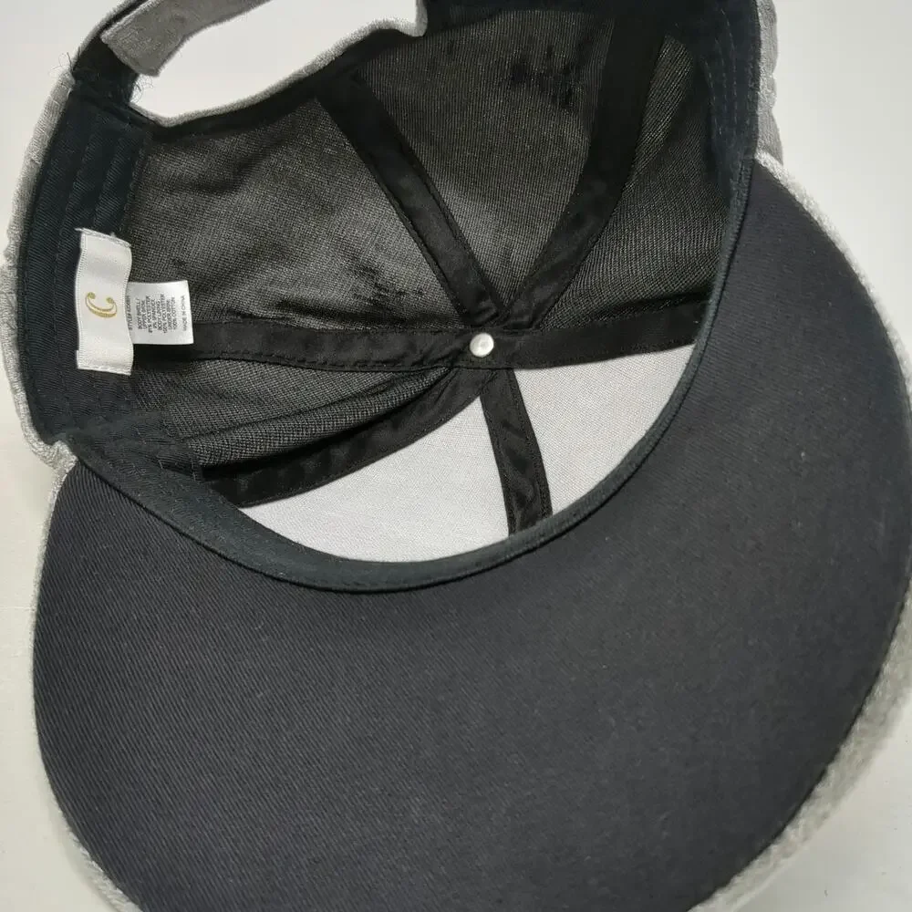 C.C Baseball Cap Gray One Size Crushed Velvet Metallic Strapback Curved Brim Hat